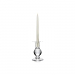 Hartland Small Candlestick 5\ 5\ Height
Characterized by its stacked, spherical design, this candlestick is a great asset to any table. 
Includes complimentary 9\ taper.

Care: Clean with glass cleaner and a soft cloth.
Extinguish tapers and pillar candles when flame reaches two inches above the base.
Never leave burning candles unattended.
Do not expose glass to extreme heat changes, such as placing in the freezer. A shock in temperature can cause fractures.
